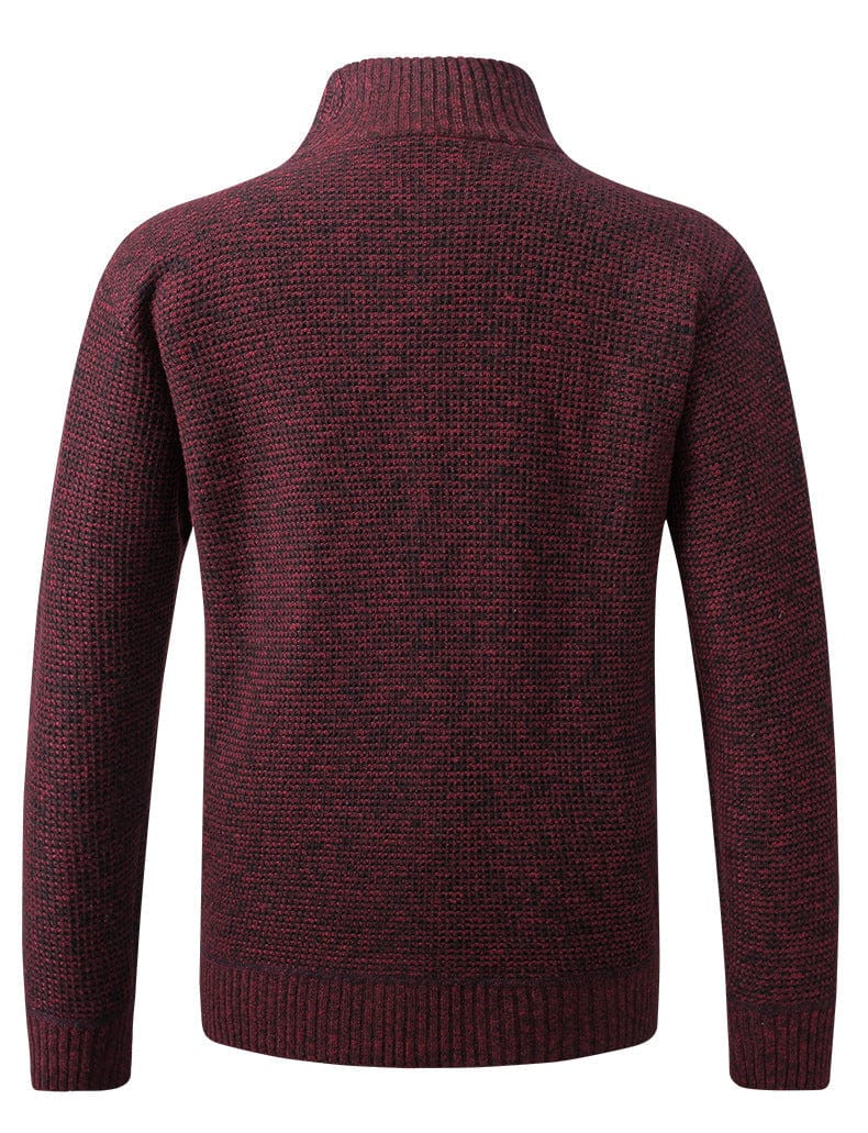 De Seppe jas in burgundy, plat gelegd, waarbij de cropped lengte en het slanke silhouet goed uitkomen.