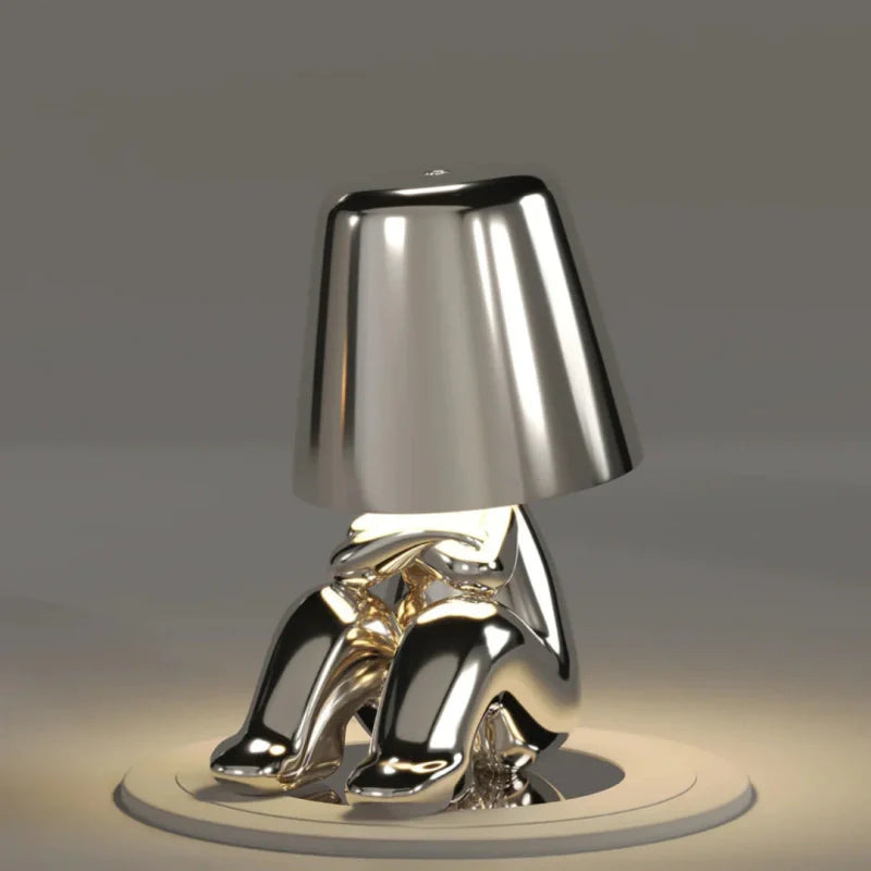 RayDudes™ Draadloze Tafellamp Goud - Unieke Touch Lamp 'Gouden Mannetjes'