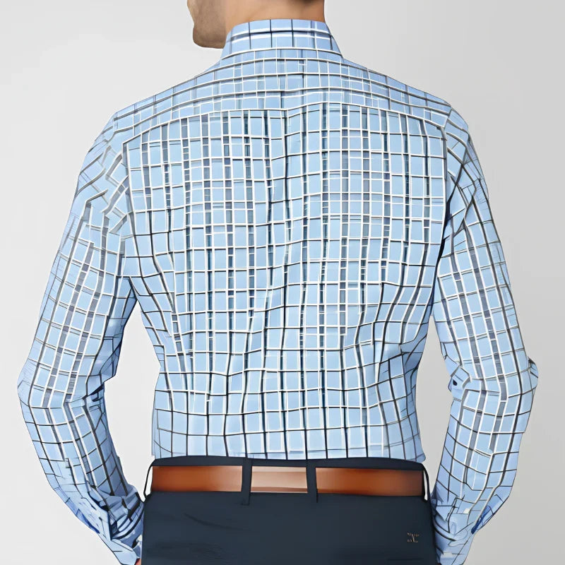 Achterkant van het Evert Heren T-shirt in rood, met nadruk op de strakke snit en comfortabele katoenen stof.