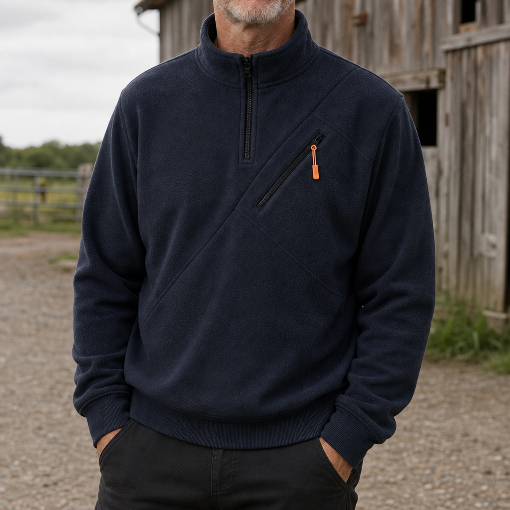 Overzicht van alle beschikbare kleuren van de halve rits sweater, geschikt voor elke voorkeur.