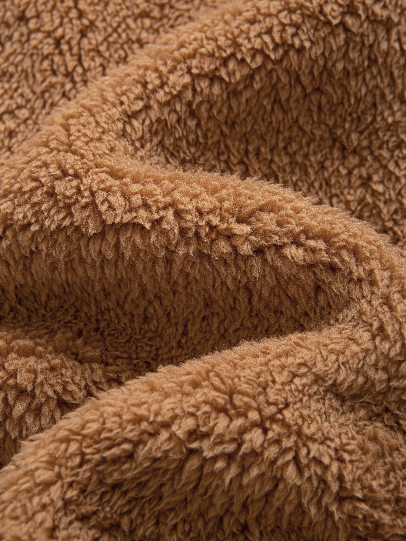 Teddy Fleece Knop-Up Hoodie Jas