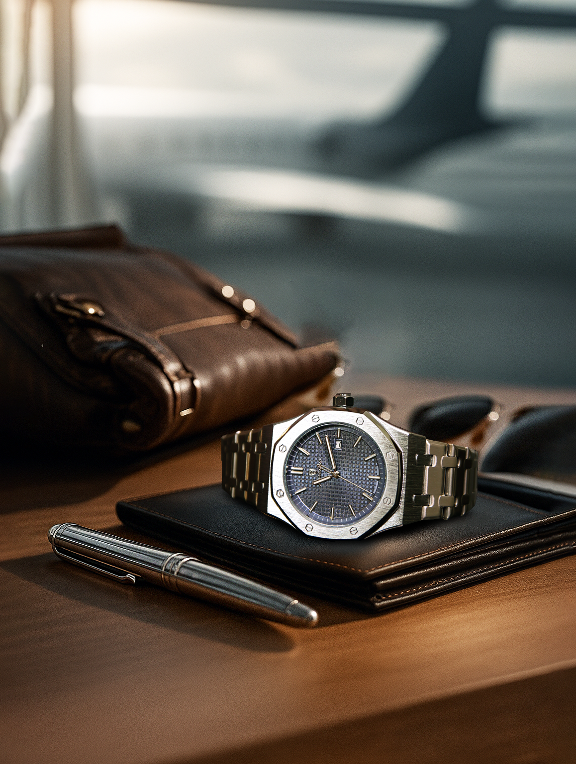 KingRoyal Luxe Herenhorloge - Zwaar RVS Horloge met Achthoekige Kast