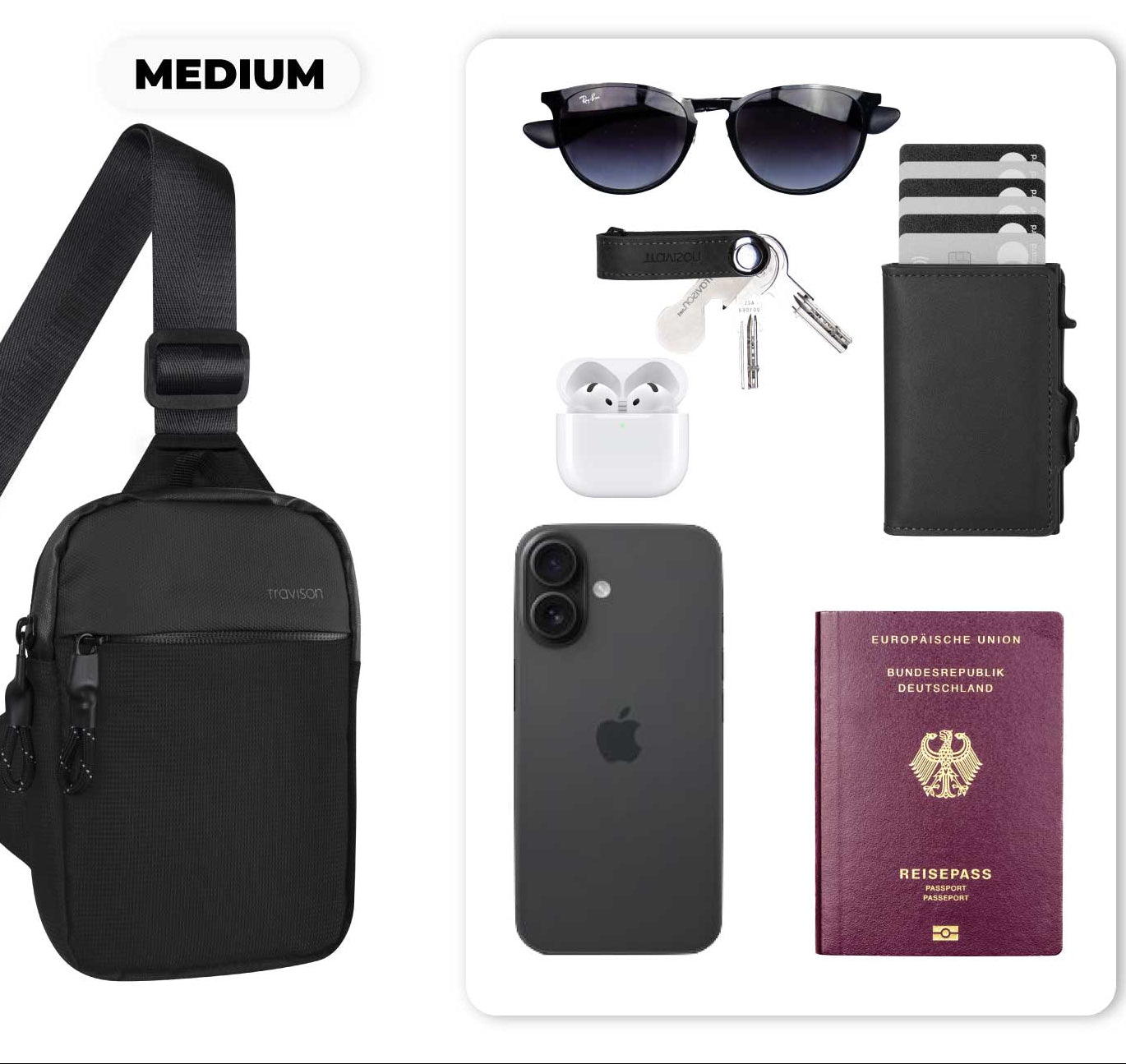 Premium Crossbody Sling Bag - Waterafstotend & Anti-Diefstal