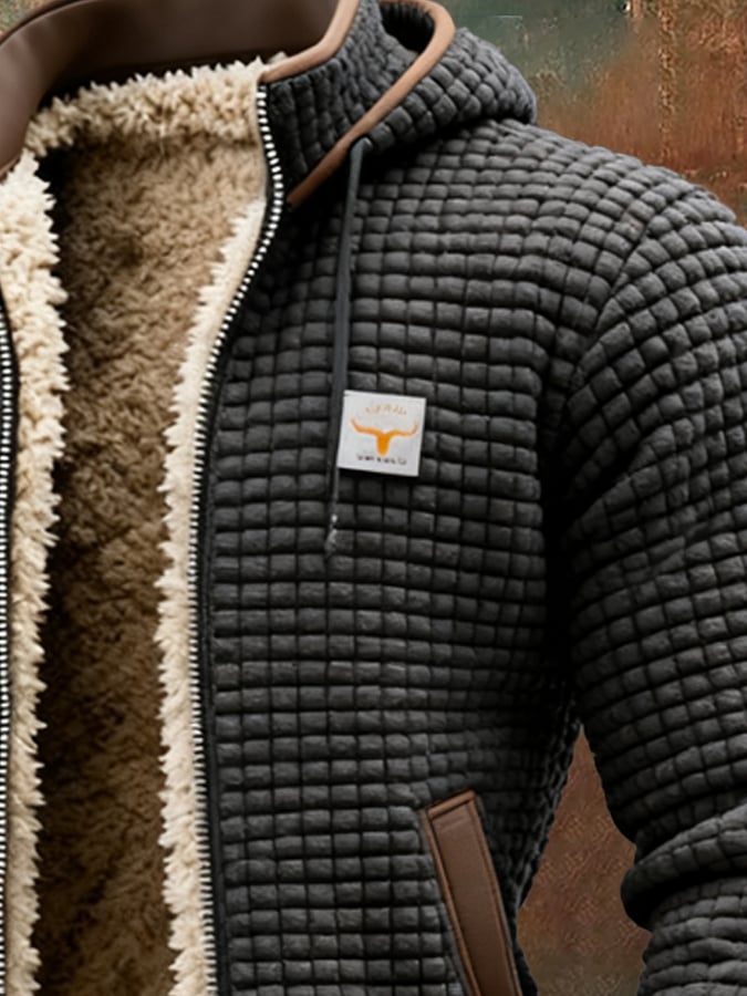 Lars | Gevoerd Wintervest met Teddy-Fleece & Wafelstructuur