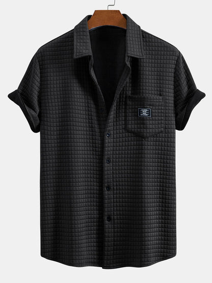 Korte Mouw Wafelshirt & Trekkoord Wafel Joggingbroek