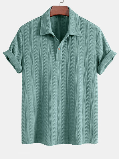 Gebreide Geometrische Jacquard Polo