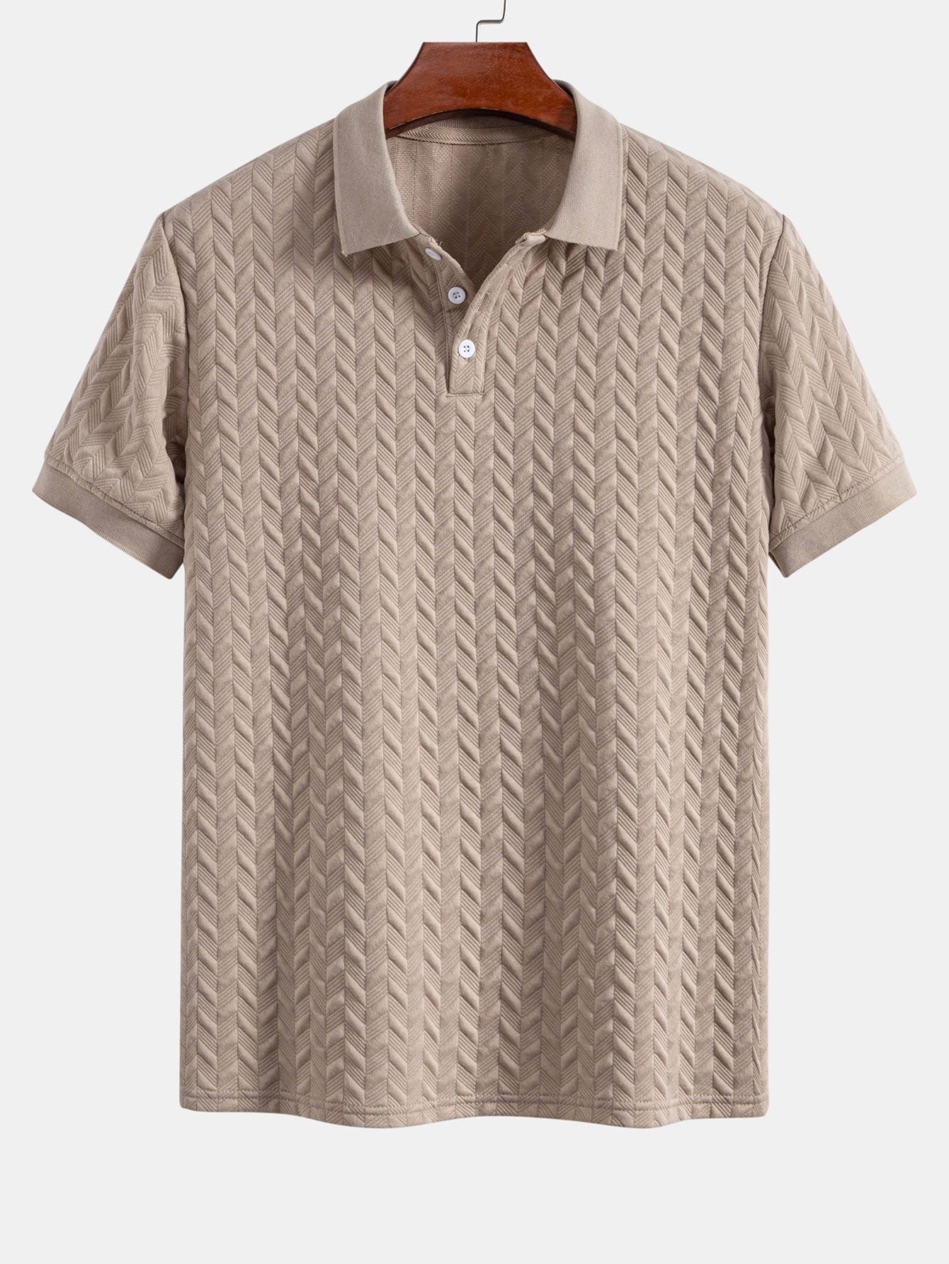 Geometrische Jacquard Polo