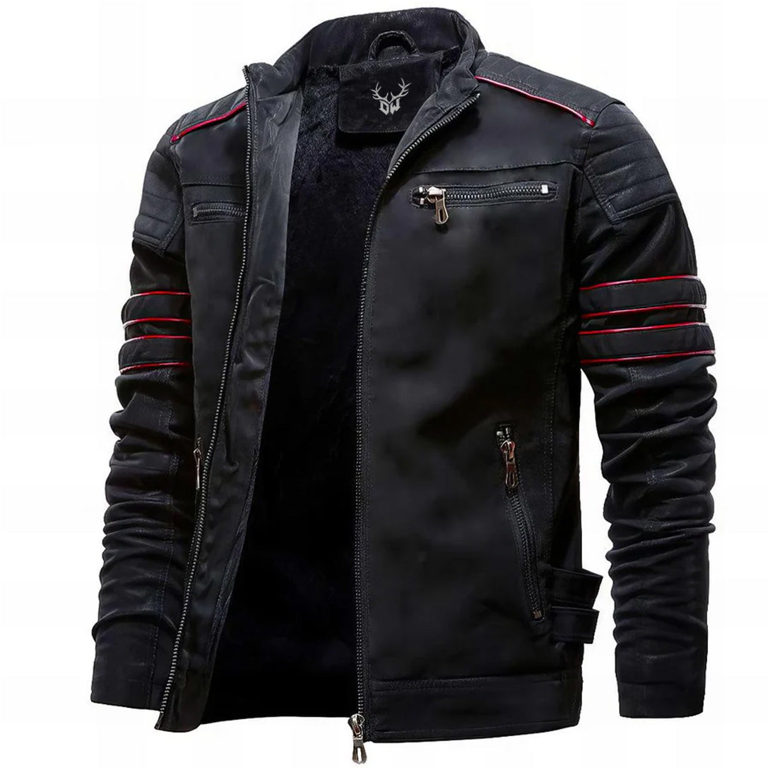 Radek - Leren Herenjack met Accent product image