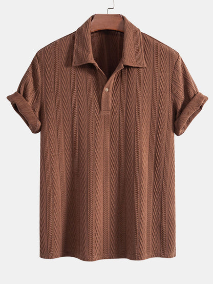 Gebreide Geometrische Jacquard Polo
