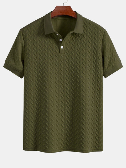 Geometrische Jacquard Polo