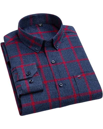 Vooraanzicht van een rood Evert Heren T-shirt, gemaakt van zacht katoen met een klassieke ronde hals.