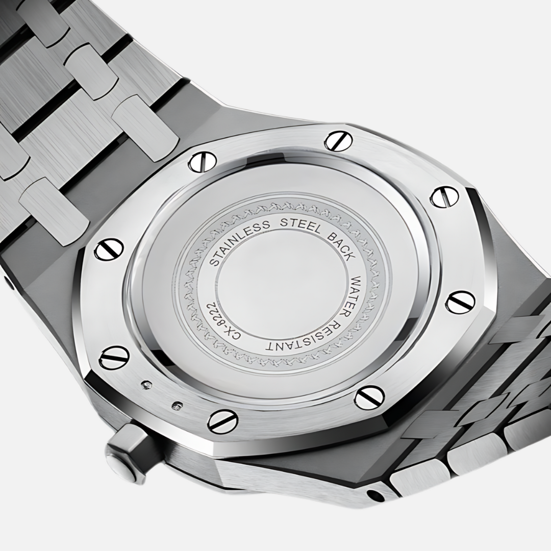 KingRoyal Luxe Herenhorloge - Zwaar RVS Horloge met Achthoekige Kast