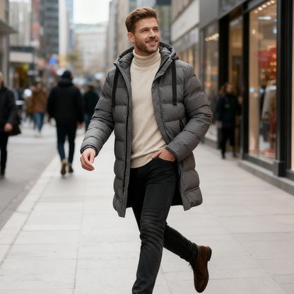 Noah | Lange Gewatteerde Winterjas