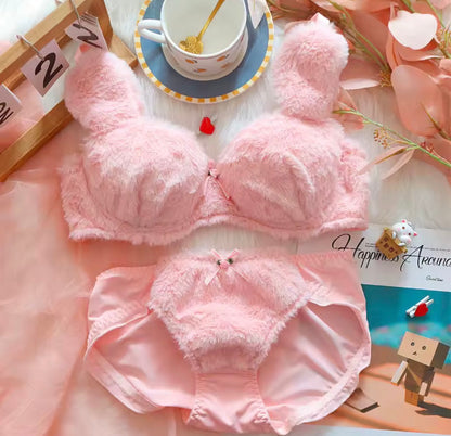 Pluchy Teddybeer Kawaii Lingerie Set - Zachte Pluche Pyjama & Loungewear