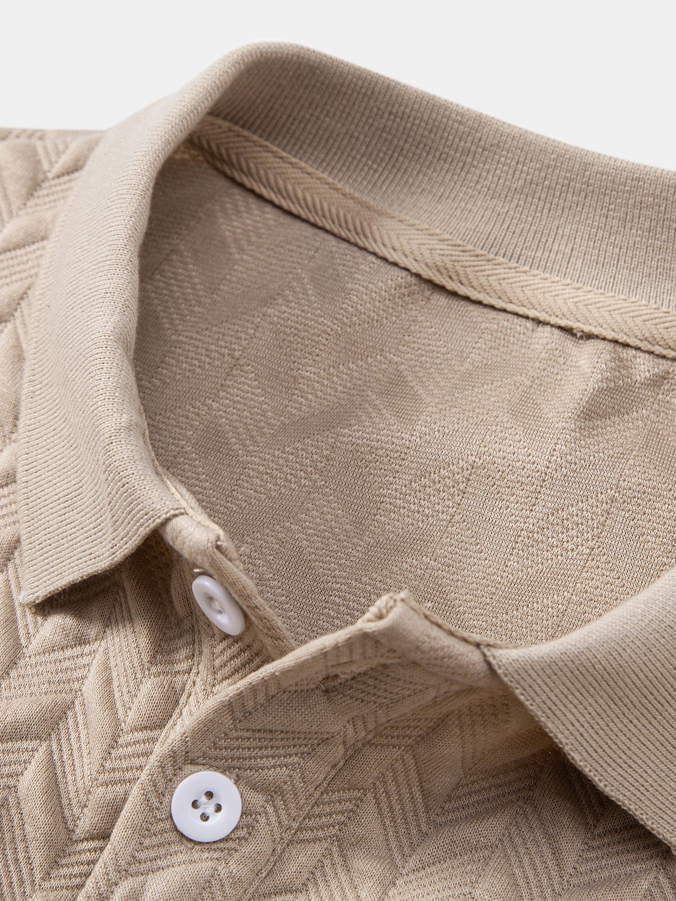Geometrische Jacquard Polo