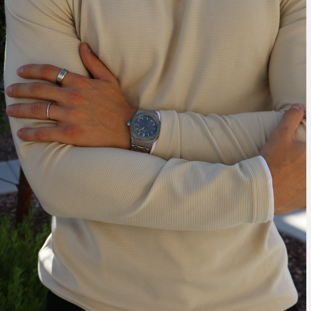 KingRoyal Luxe Herenhorloge - Zwaar RVS Horloge met Achthoekige Kast