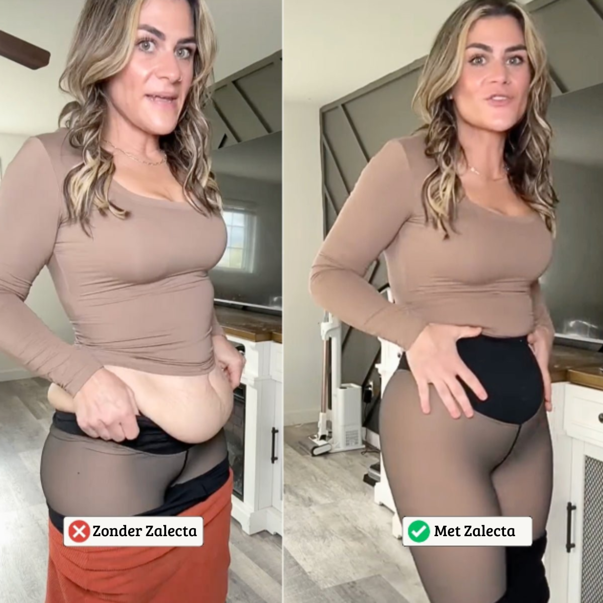 Zalecta™ Corrigerende Fleece Panty - High Waist Legging met Buikcontrole