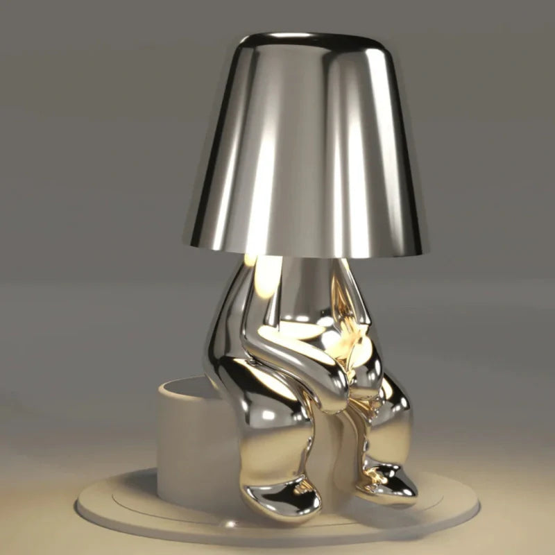 RayDudes™ Draadloze Tafellamp Goud - Unieke Touch Lamp 'Gouden Mannetjes'