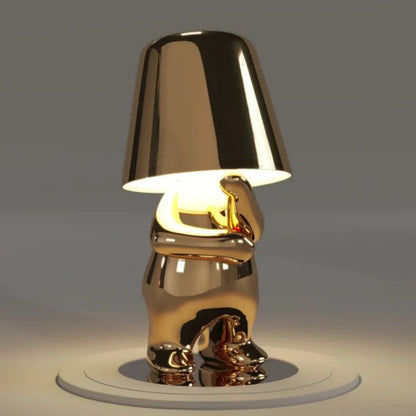 RayDudes™ Draadloze Tafellamp Goud - Unieke Touch Lamp 'Gouden Mannetjes'