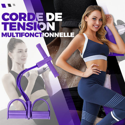 CoreChallenger Pro Pilates Bar - Draagbare Fitness Stang met Weerstandselastieken