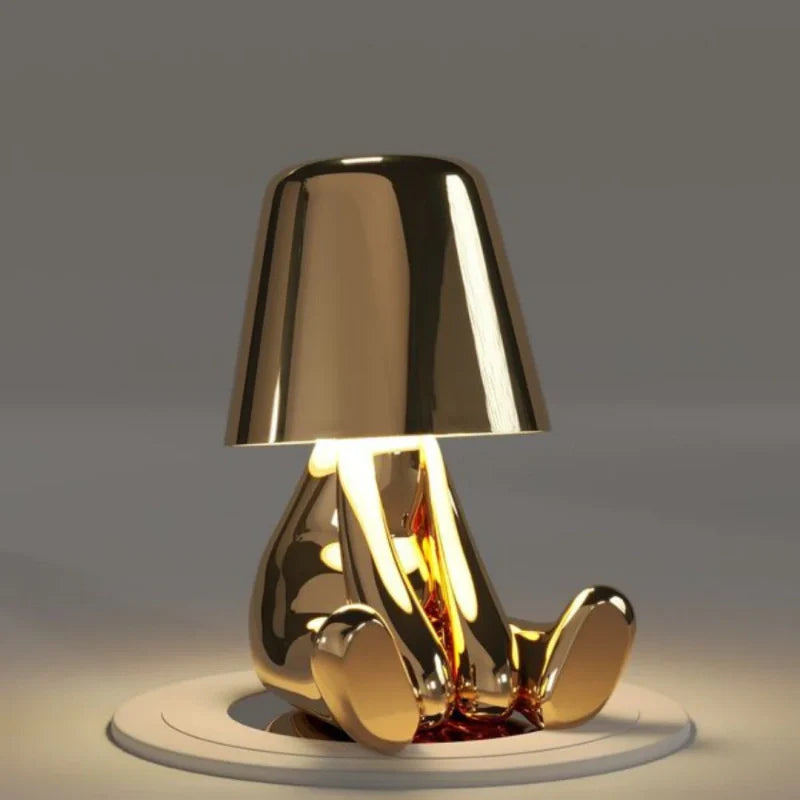 RayDudes™ Draadloze Tafellamp Goud - Unieke Touch Lamp 'Gouden Mannetjes'