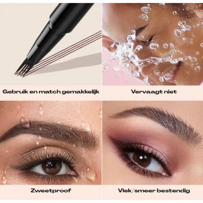 Waterproof Wenkbrauwpotlood met 4 Punten - Tattoo Effect Brow Liner
