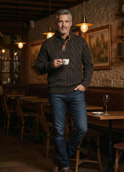 André Vintage Gebreide Trui Heren - Klassieke Retro Pullover