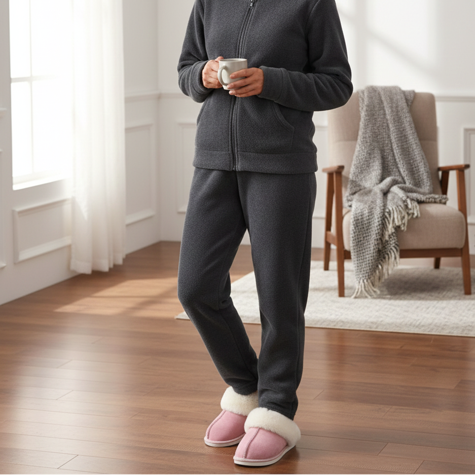 Roze velvet damespantoffels – zachte fluwelen huisschoenen met warme voering