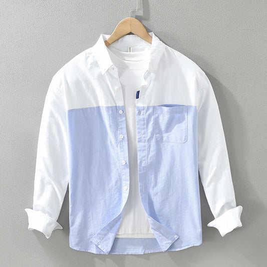 Jesper | Luchtig Tweekleurig Shirt