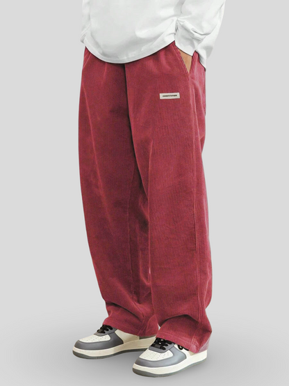 Lucas | Wijde Ribfluweel Broek