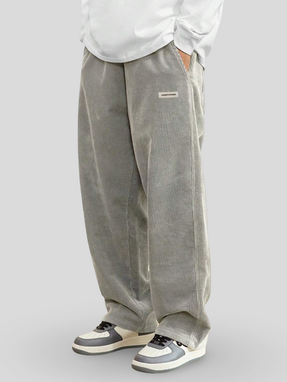 Lucas | Wijde Ribfluweel Broek