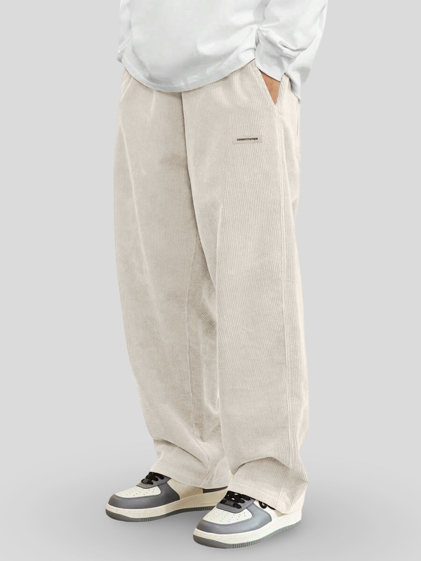 Lucas | Wijde Ribfluweel Broek