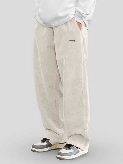 Lucas | Wijde Ribfluweel Broek