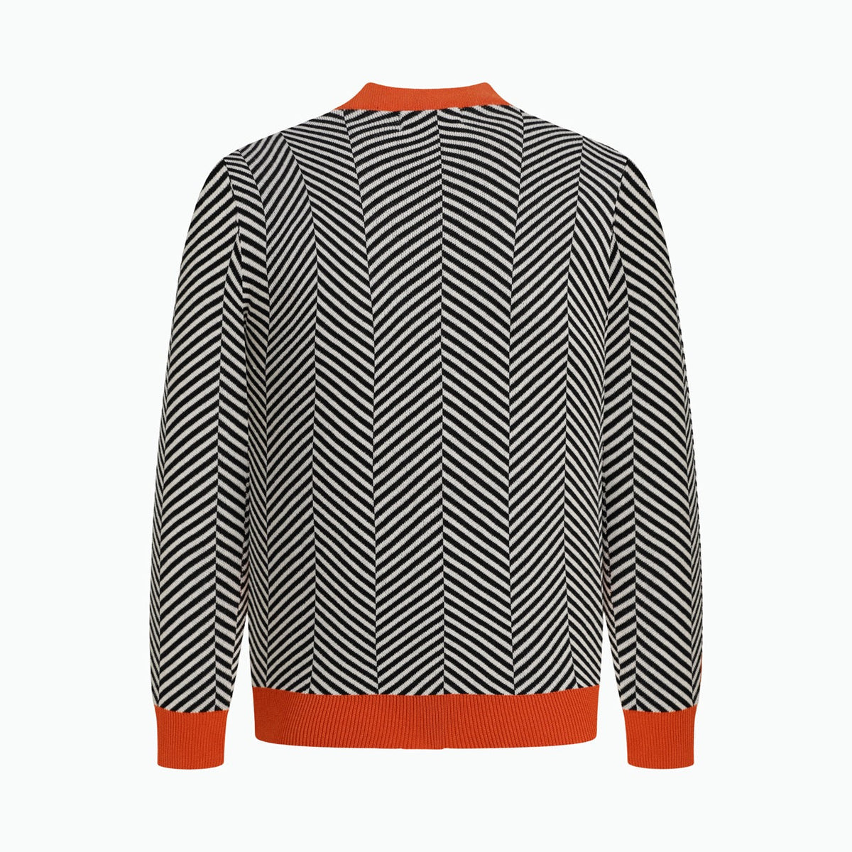 Model toont de flexibiliteit en het comfort van de katoenen cardigan door een natuurlijke beweging, ideaal voor dagelijks gebruik.
