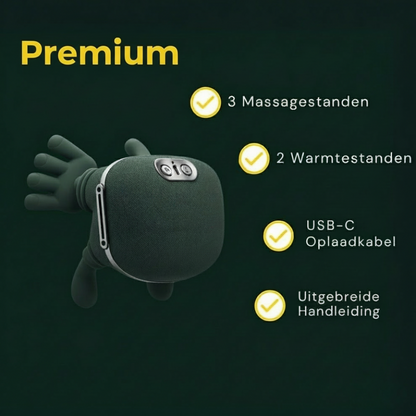 ErgoRelax Pro Shiatsu Massagekussen - Elektrisch Massage Apparaat voor Nek en Rug