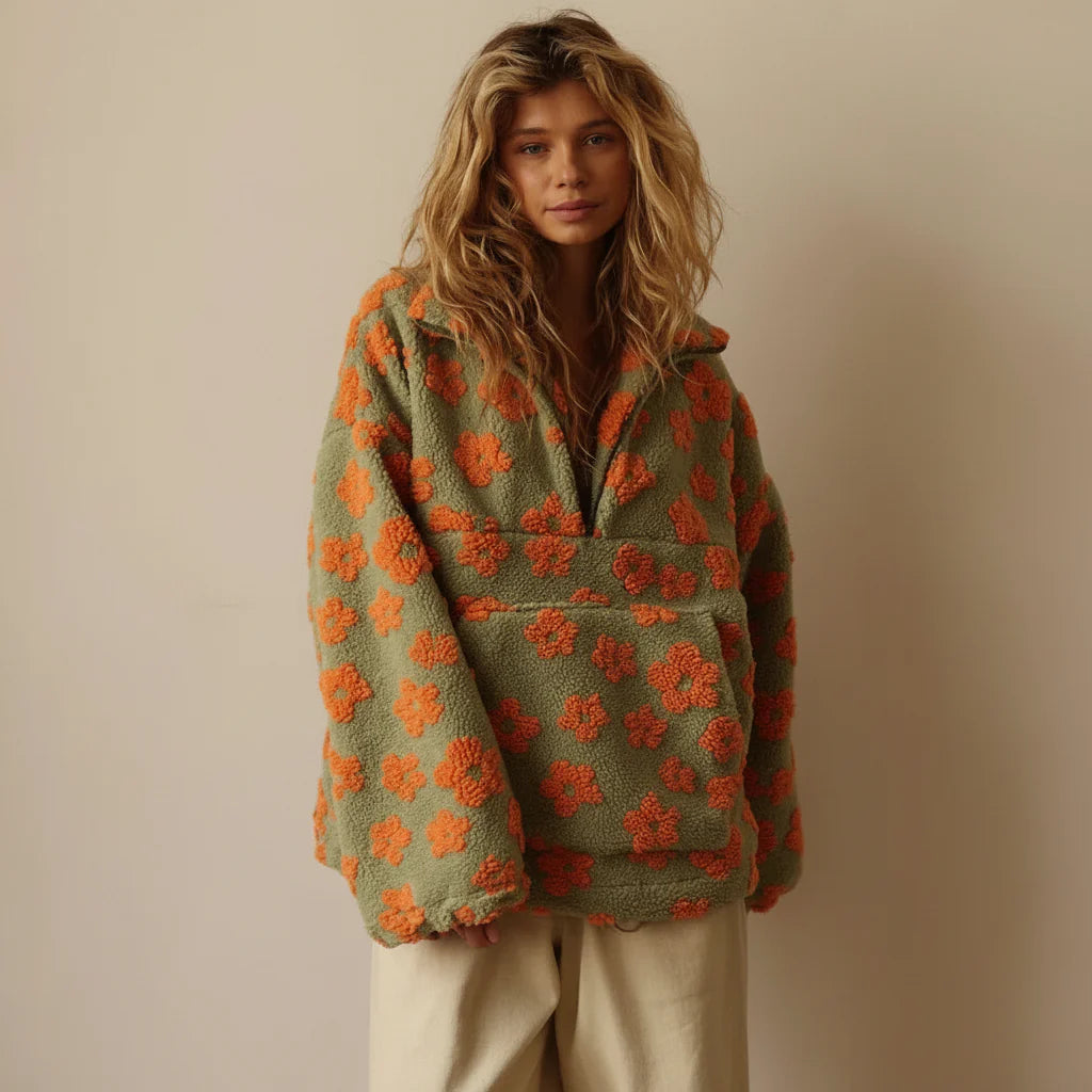 Fleur | Floral Teddy Fleece