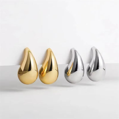 Gouden Druppel Oorbellen - Trendy Chunky Drop Oorstekers (Waterdrop)