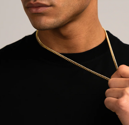 Gouden Cuban Link Ketting Heren - Stoere Schakelketting RVS