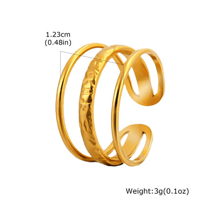 3-Delige Ring Goud - Stapelbare Ringen Dames (Stacking Rings)