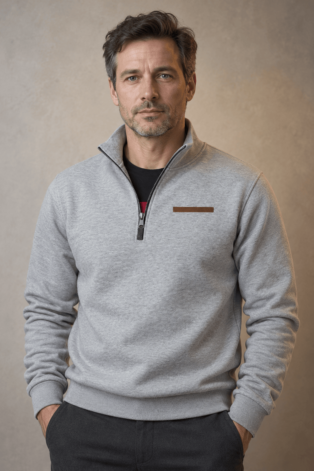 Joran - Comfortabele katoenmix sweater met rits product image