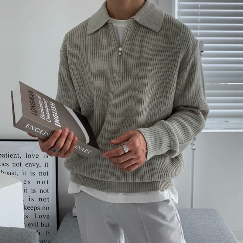 Arno - Katoenen Half-Zip Trui product image