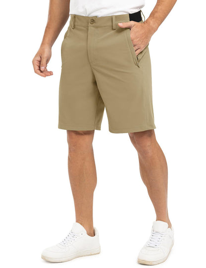 Detail van de knoop- en ritssluiting van de Arthur shorts, voor een verzorgde uitstraling.