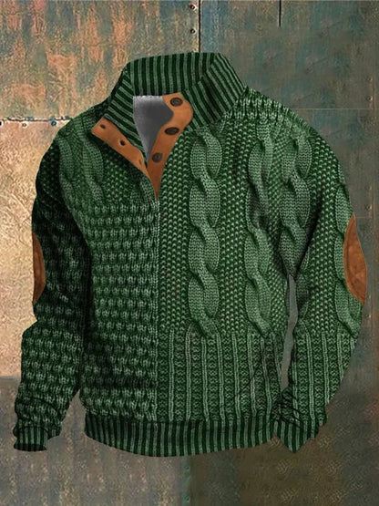 André Vintage Gebreide Trui Heren - Klassieke Retro Pullover