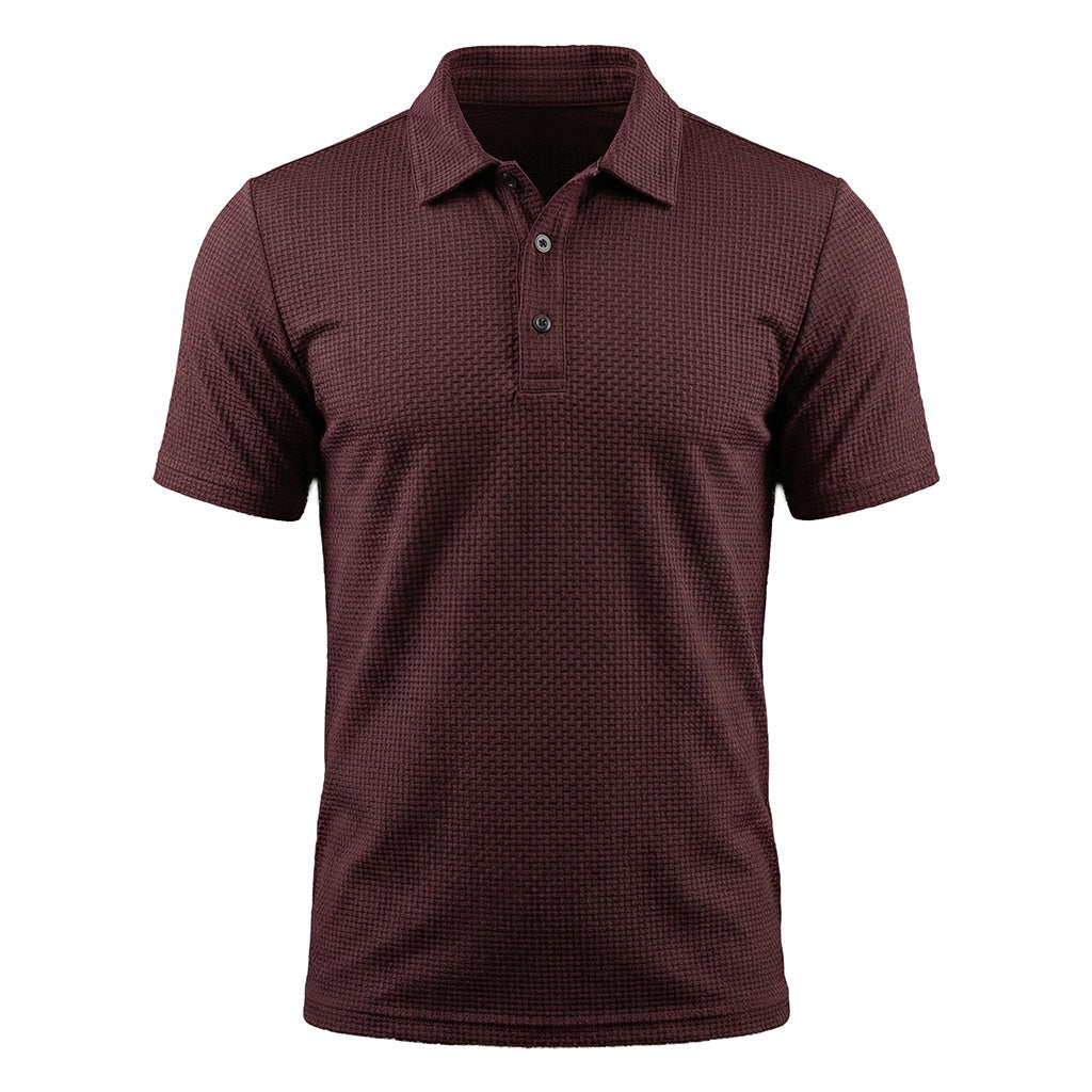 Jorin herenpoloshirt in Zilverhout Grijs, vooraanzicht, de kleur komt goed tot zijn recht