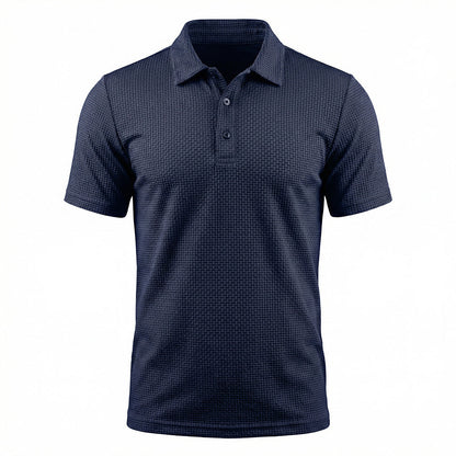 Gestapelde Jorin herenpoloshirts in verschillende kleuren, een overzicht van de variatie