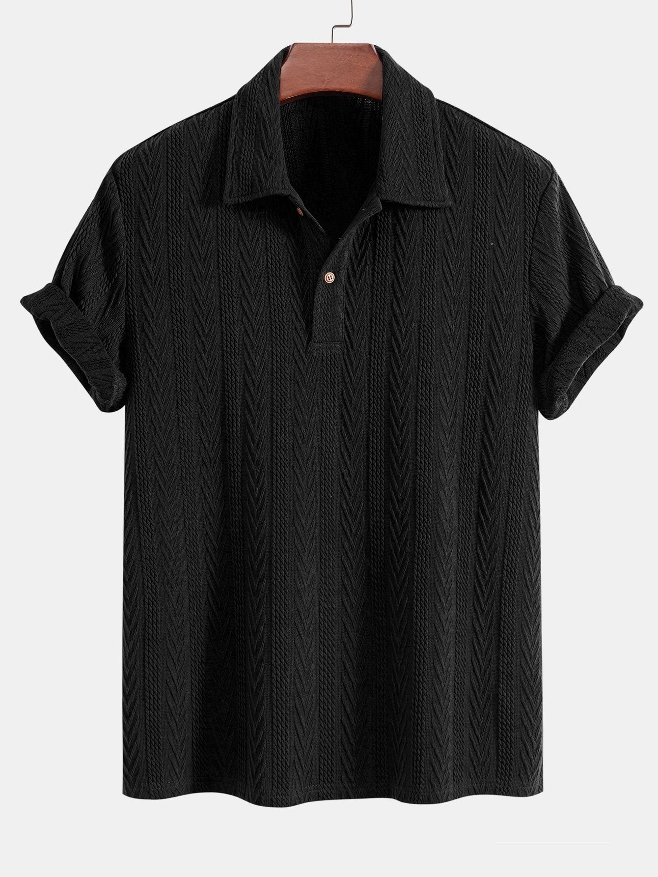 Gebreide Geometrische Jacquard Polo