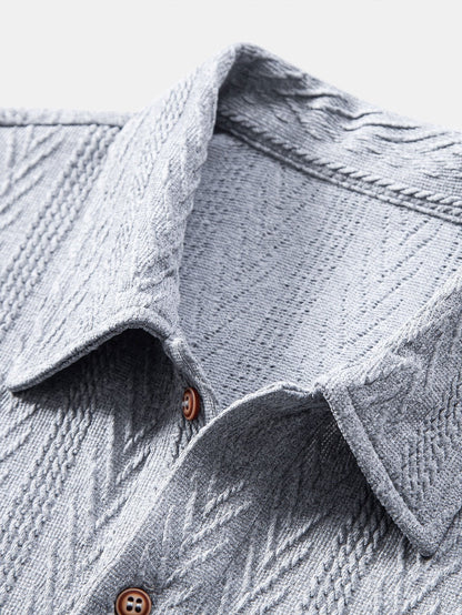 Gebreide Geometrische Jacquard Polo