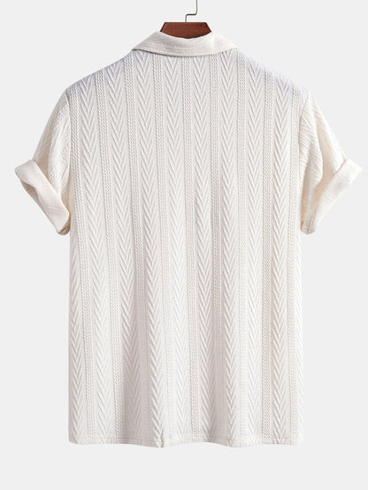 Gebreide Geometrische Jacquard Polo