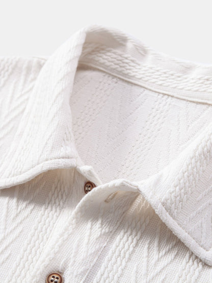 Gebreide Geometrische Jacquard Polo