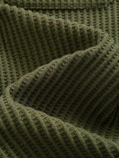 Dubbele Pocket Waffle Knopshirt